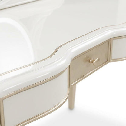 La Marisia Vanity with Mirror - Creamy Pearl