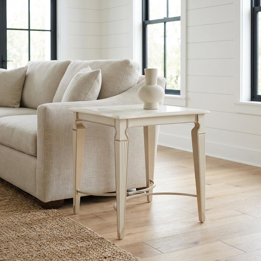 La Marisia End Table - Creamy Pearl