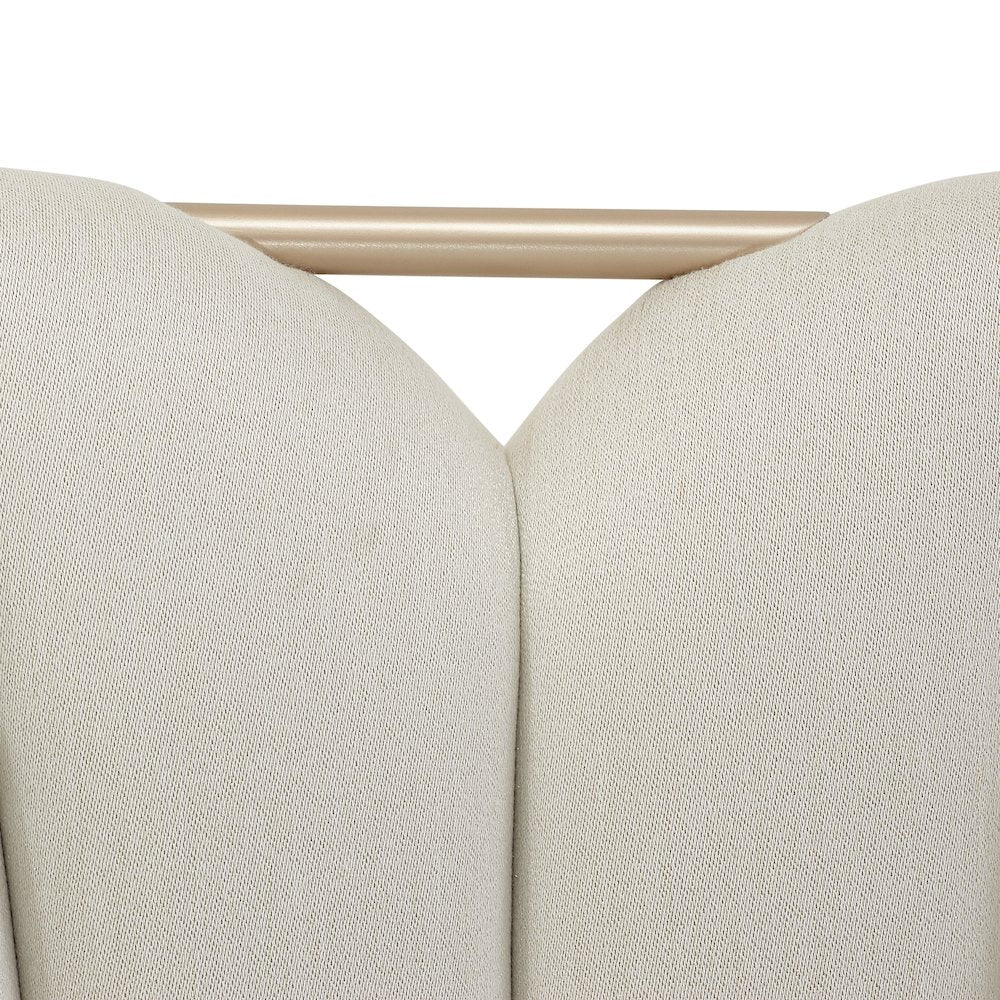La Rachelle Dining Arm Chair - Icicle/Champagne Set of 2