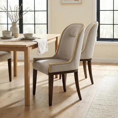Houston Dining Side Chair, Set of 2 - Porcini/Walnut