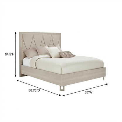 Marin Eastern King Panel Bed - Greige
