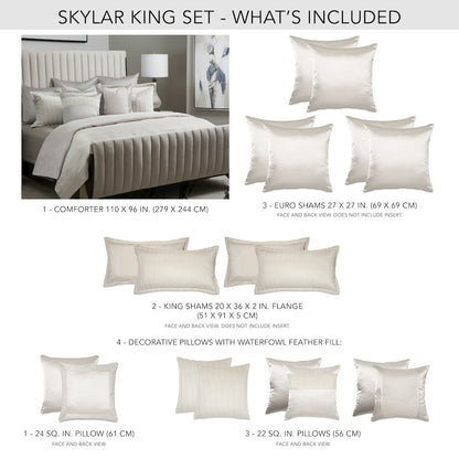 Skylar 9-Piece Queen Comforter Set - Champagne