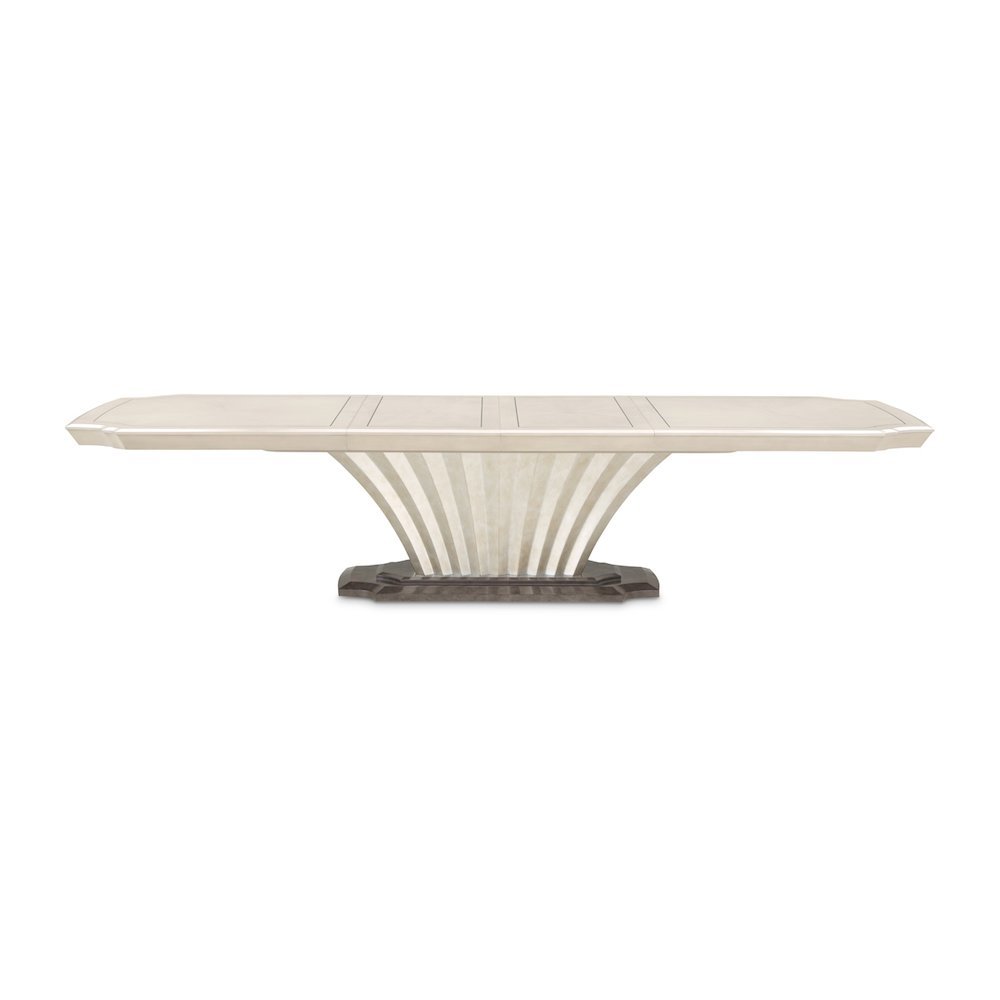 Fantosini Pedestal Dining Table - Silver Mist