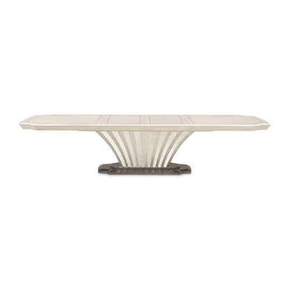 Fantosini Pedestal Dining Table - Silver Mist