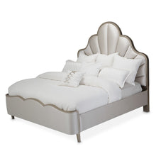 Malibu Crest Queen Scalloped Panel Bed - Chardonnay