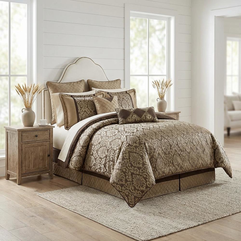 Imperial 10-Piece King Comforter Set - Bronze