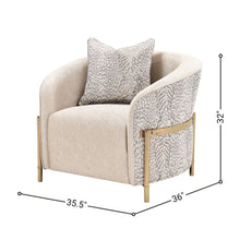 Gold Accent Chair, Comfy Reading Chair and Living Room Chair for Adults