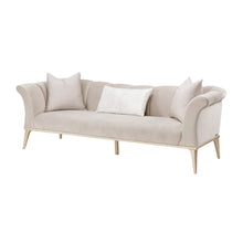 Beige Velvet Sofa for Living Room – Elegant 3 Seater 100 Inch Couch