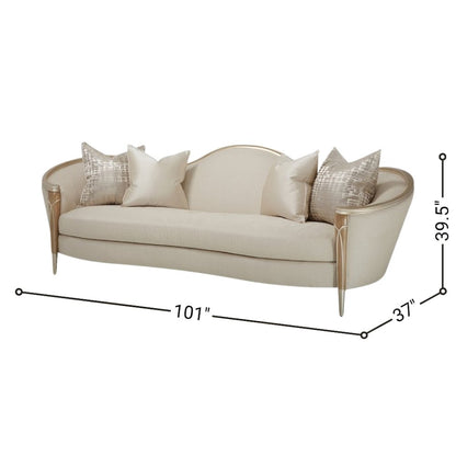 Velvet Sofa for Living Room – Elegant 3 Seater Couch, 100 Inch Design
