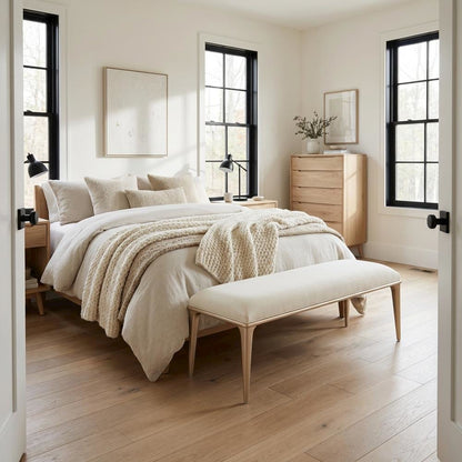 La Rachelle Bed Bench - Icicle/Champagne
