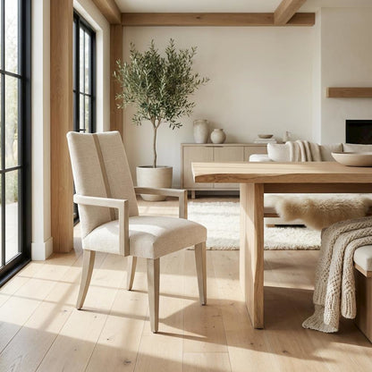 Lotus Bay Dining Arm Chair - Tusk/Sand