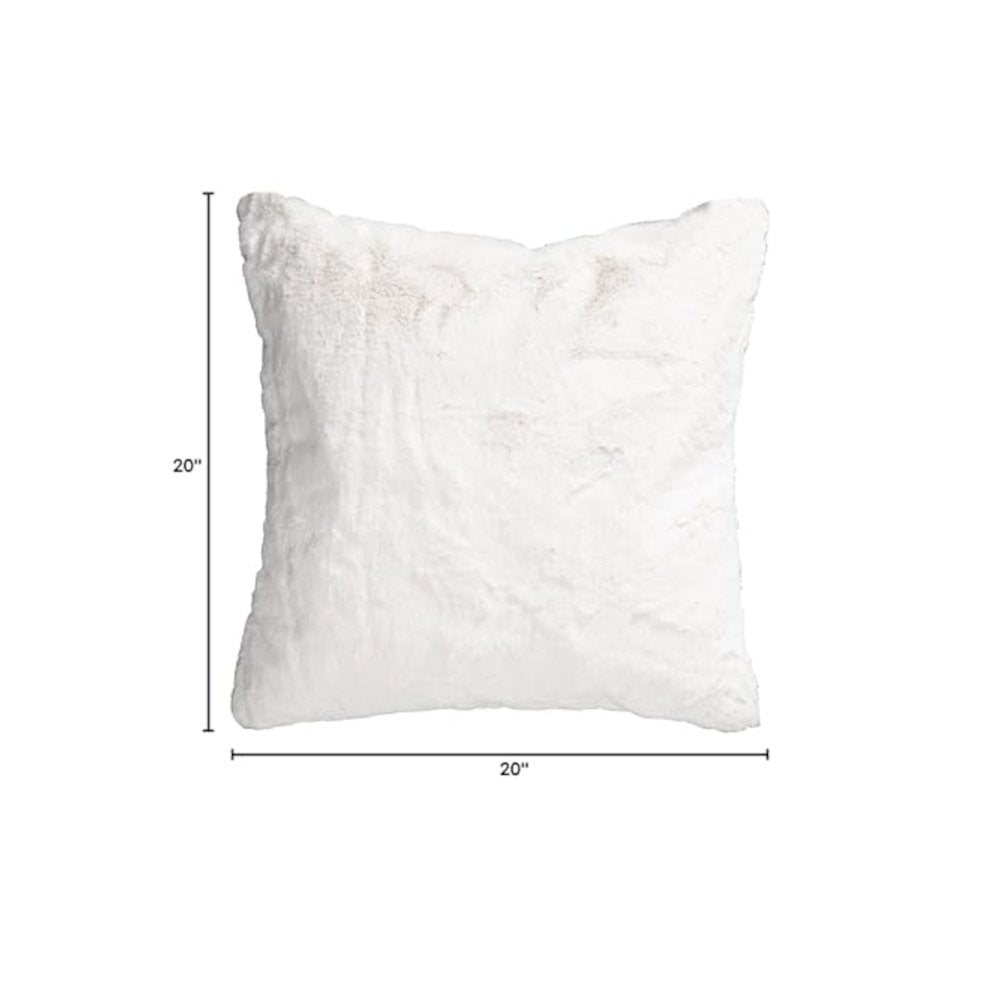Hopps 20" Faux-Fur Throw Pillow, Set of 2 - Cloud