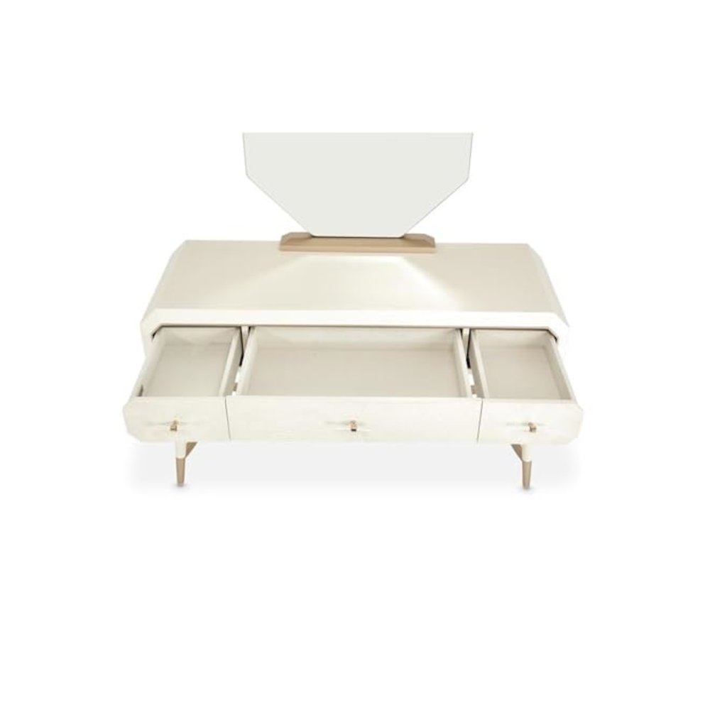La Rachelle Vanity with Mirror - Champagne