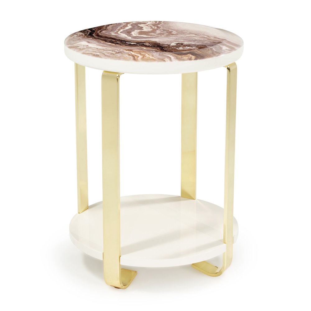 Ariana Chairside Table - Gold