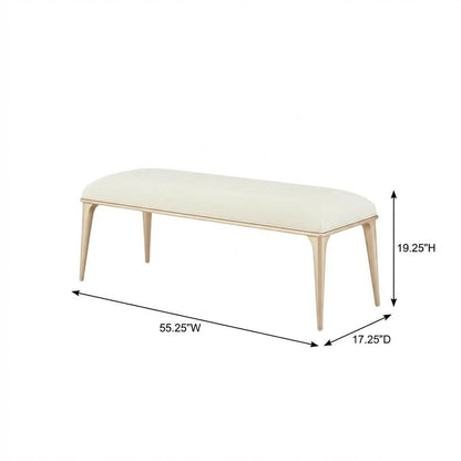 La Rachelle Bed Bench - Icicle/Champagne