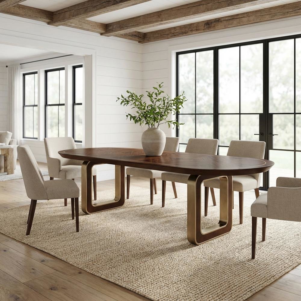 Houston Oval Dining Table - Walnut