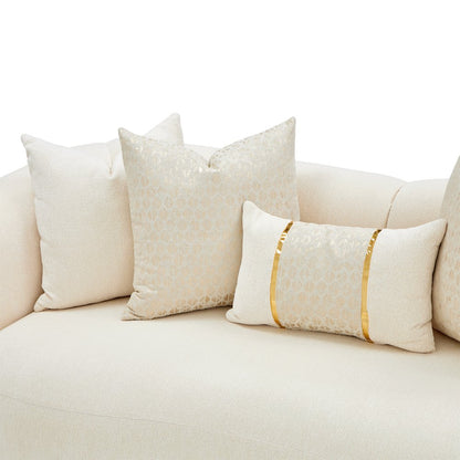 Sassani Loveseat - Crepe/Gold