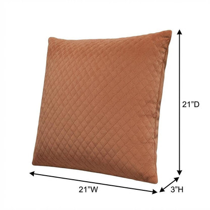 Gemma 21" Velvet Throw Pillow, Set of 2 - Terracotta