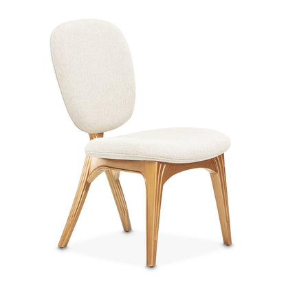 Camellia Field Vanity Chair - Linen/Antique Gold