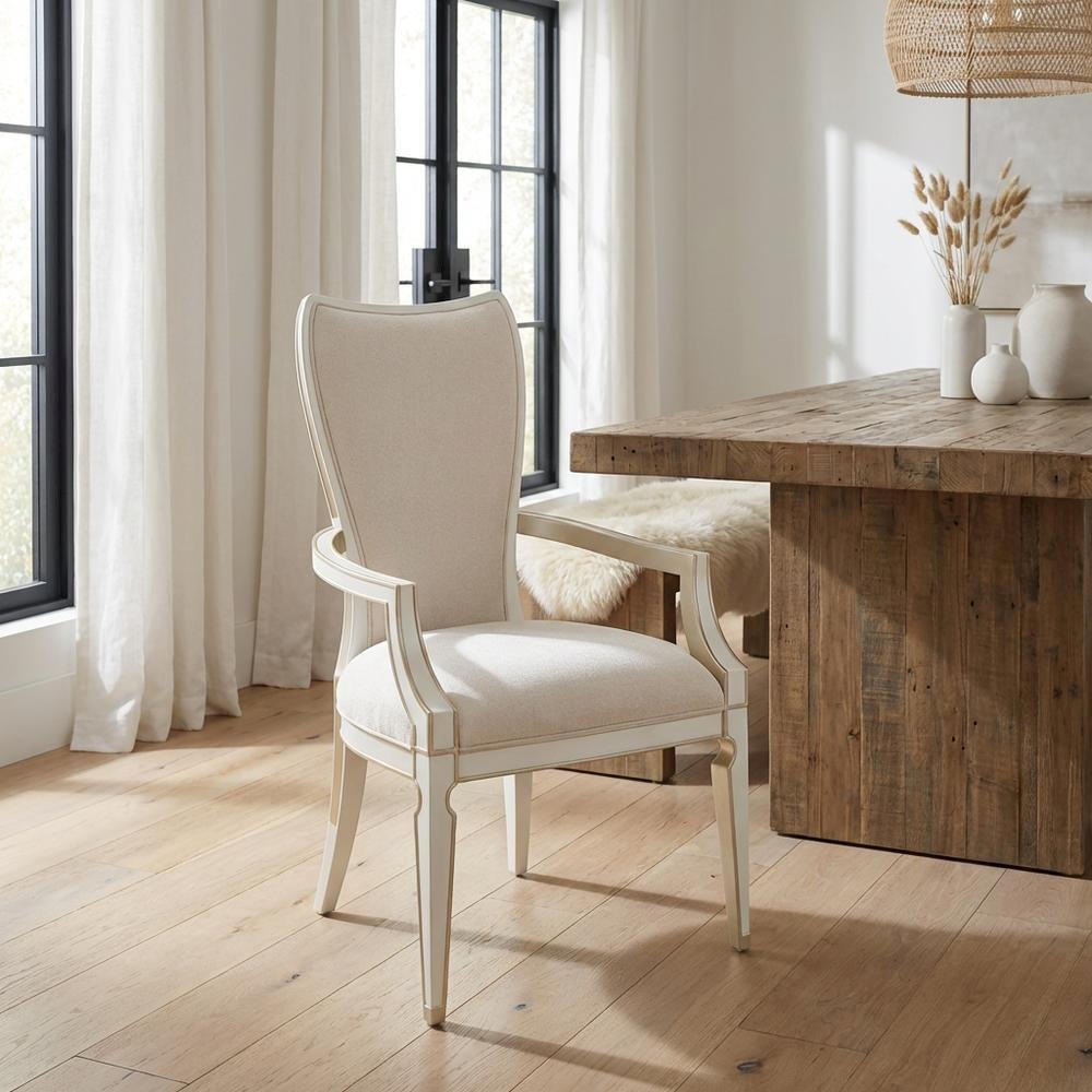 La Marisia Dining Arm Chair, Set of 2 - Tranquil/Creamy Pearl