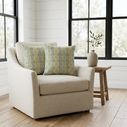 Eden Ashbury 19" Square Pillow, Set of 2 - Seagrass Green