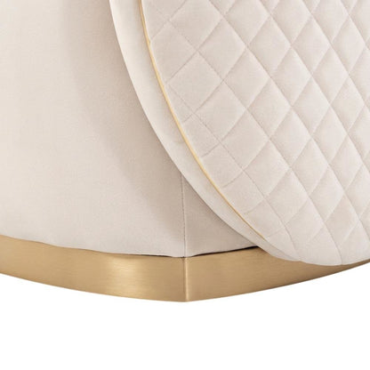 Ariana Accent Chair - Beige/Gold