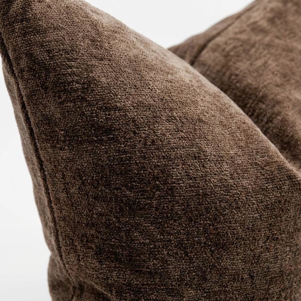 The Smith 20" Square Chenille Pillow, Set of 2 - Chocolate