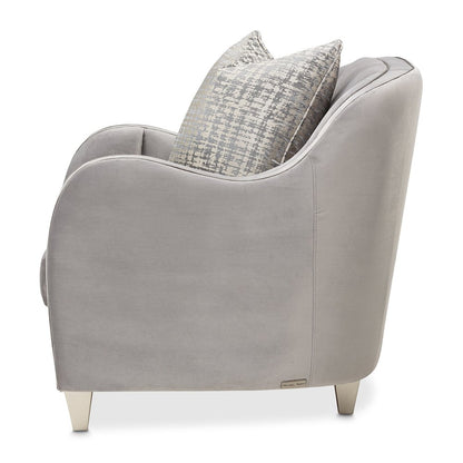 Roxbury Park Velvet Matching Chair - Steel/Slate