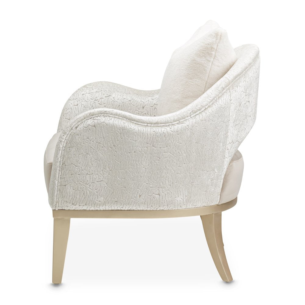 Yvette Accent Chair - Porcini/Medium Champagne