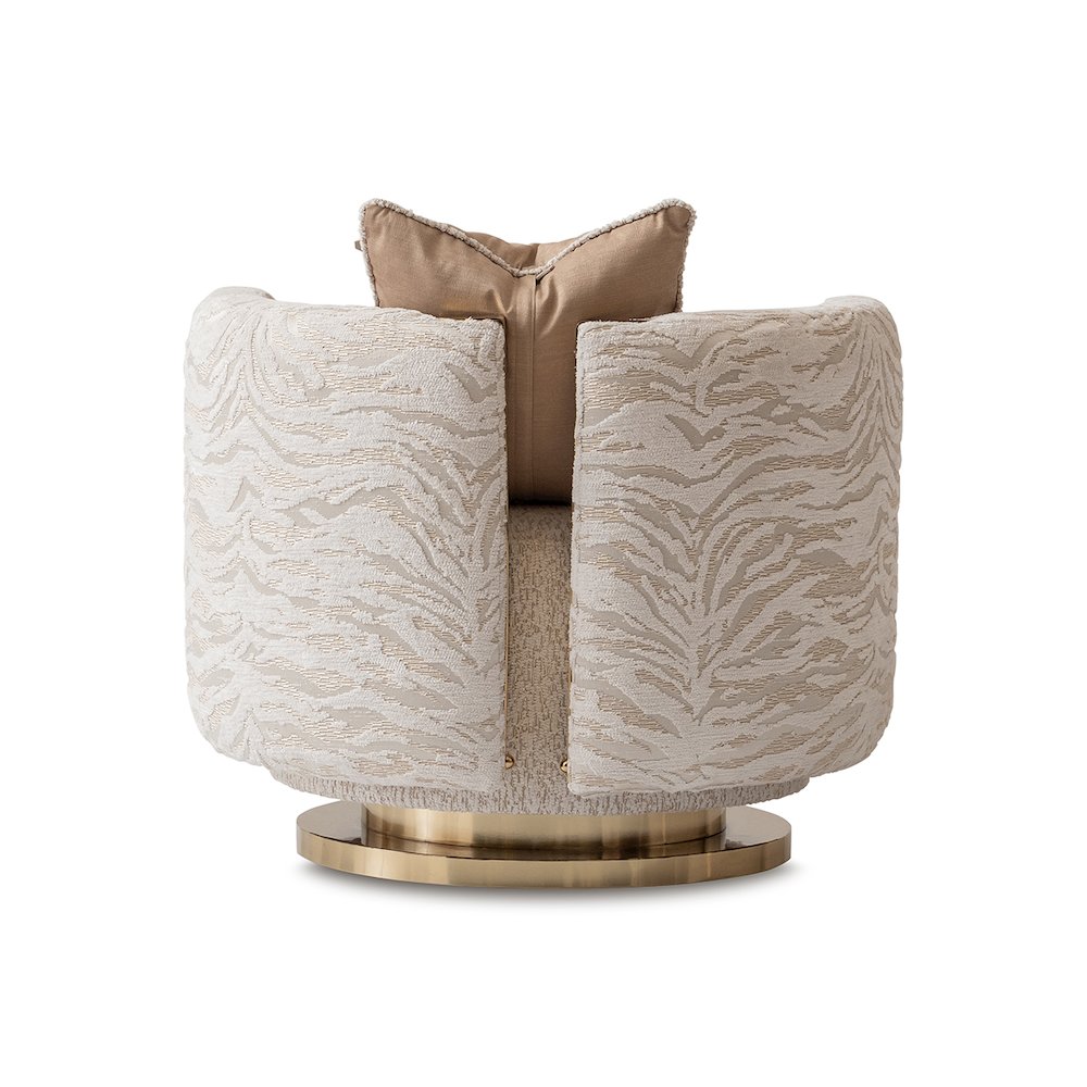 Savannah Breeze Swivel Chair - Cashmere/Bright Gold