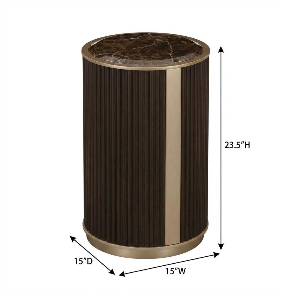 West Kensington Chairside Table - Medium Espresso