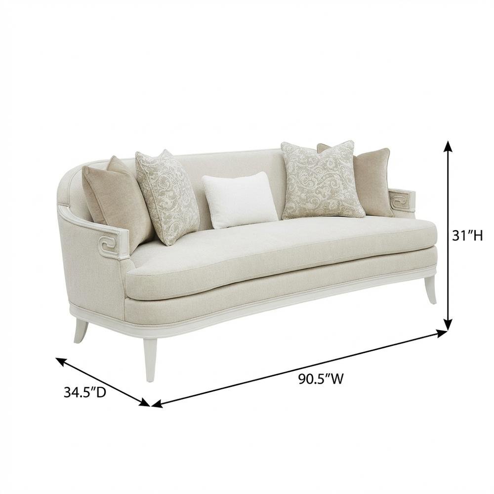 La Marisia Chenille Sofa - Tranquil/Creamy Pearl