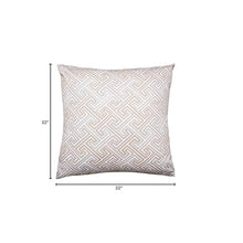 Labyrinth 22" Square Throw Pillow, Set of 2 - Travertine/Gray