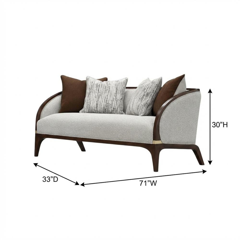 Houston Loveseat - Pebble/Walnut