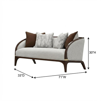 Houston Loveseat - Pebble/Walnut