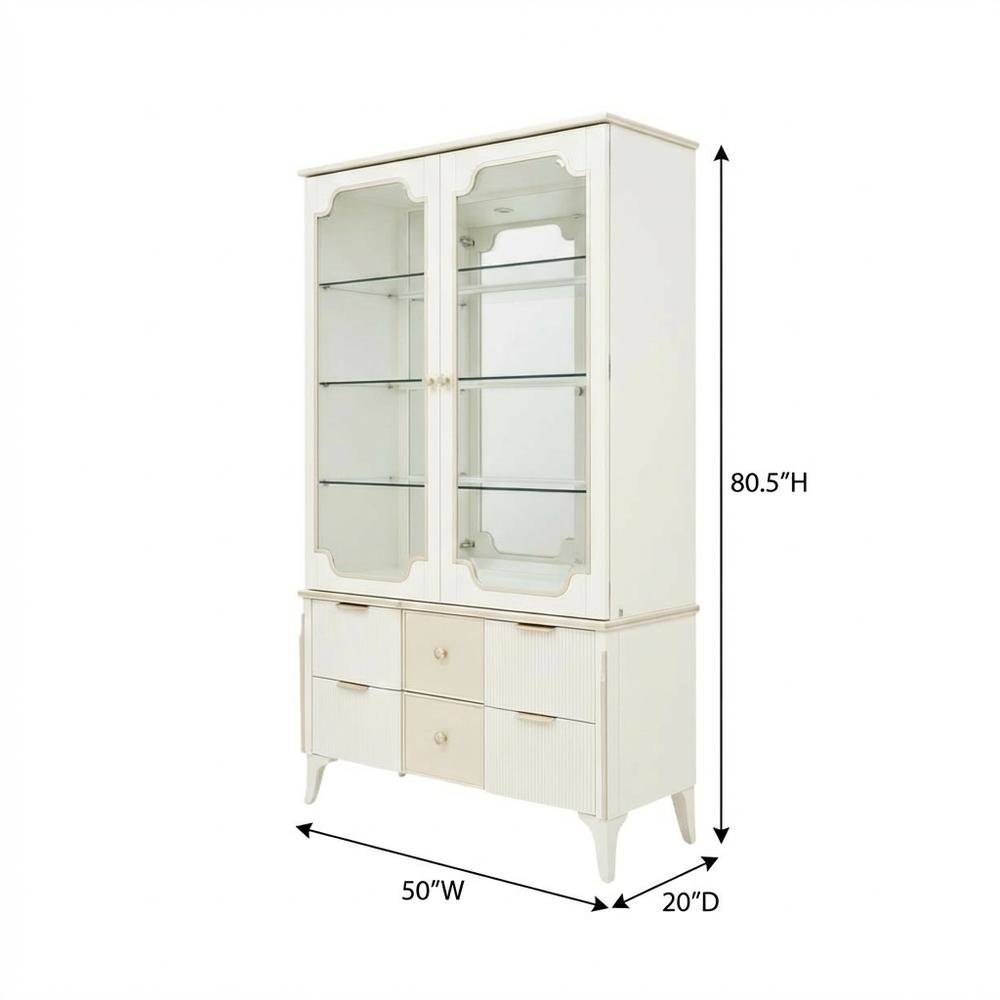 La Marisia Display Cabinet - Creamy Pearl