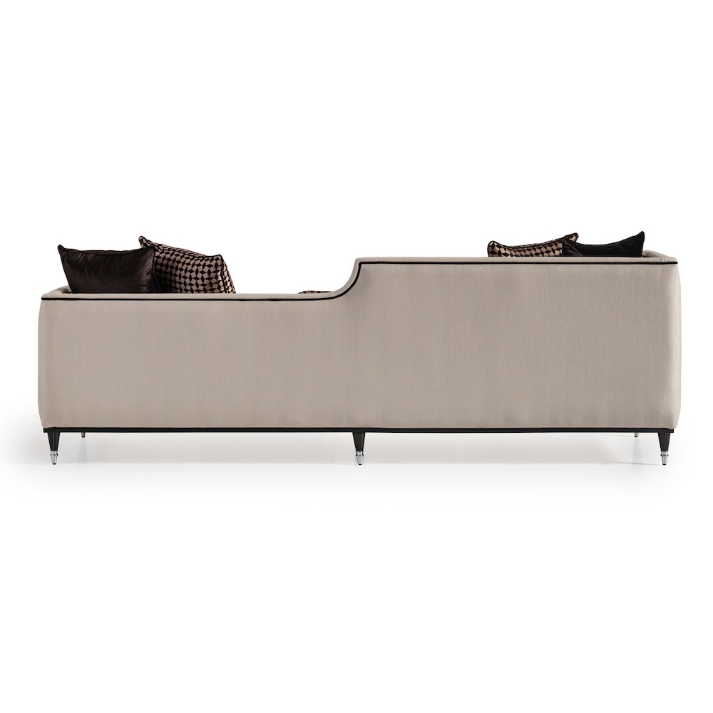 La Francaise Mansion Sofa - Cafe au Lait/Black