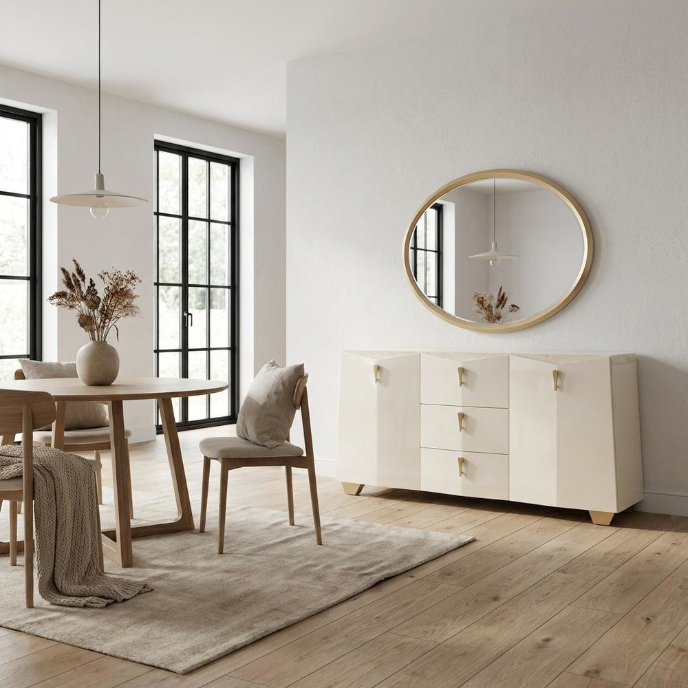 Fantosini Sideboard with Wall Mirror - Creamy Pearl