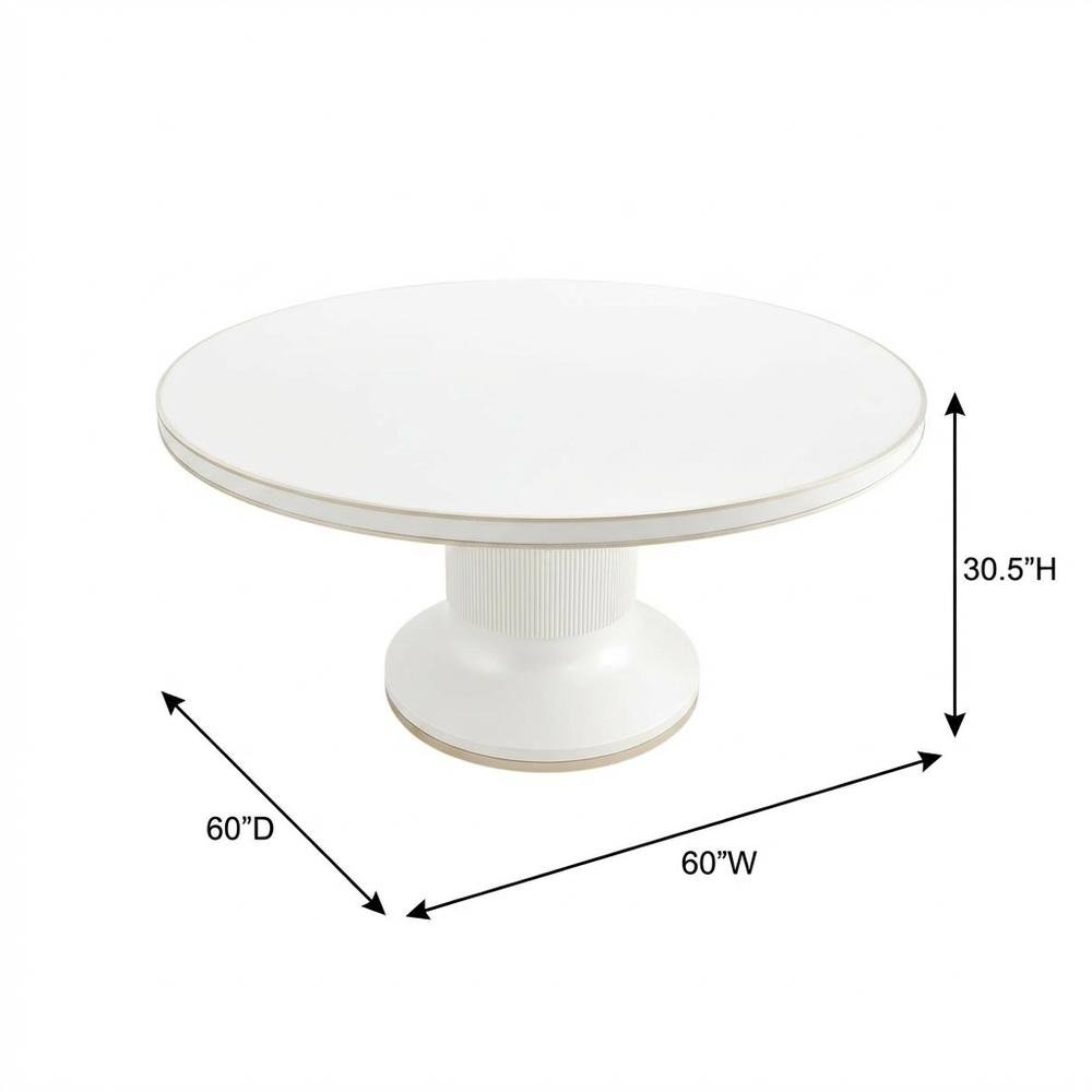 La Marisia Round Dining Table - Creamy Pearl