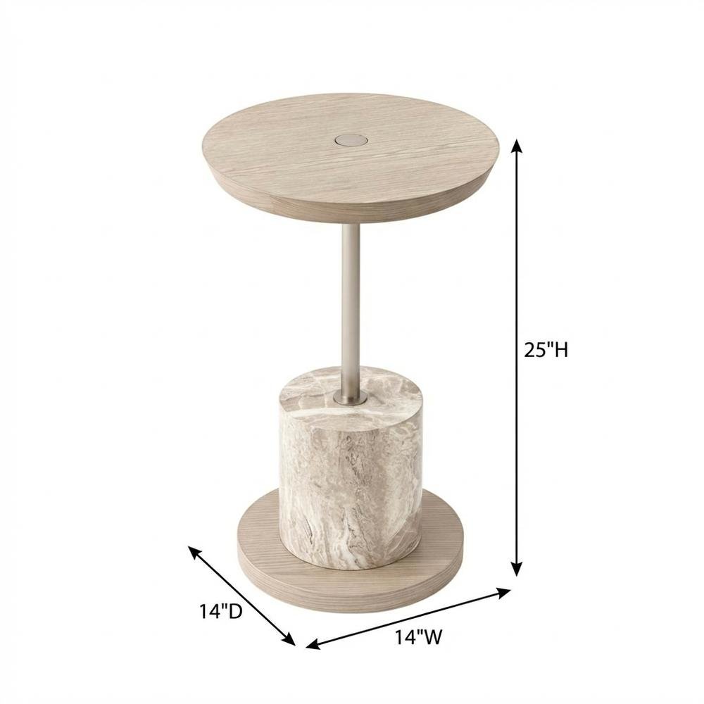 Lotus Bay Chairside Table - Sand