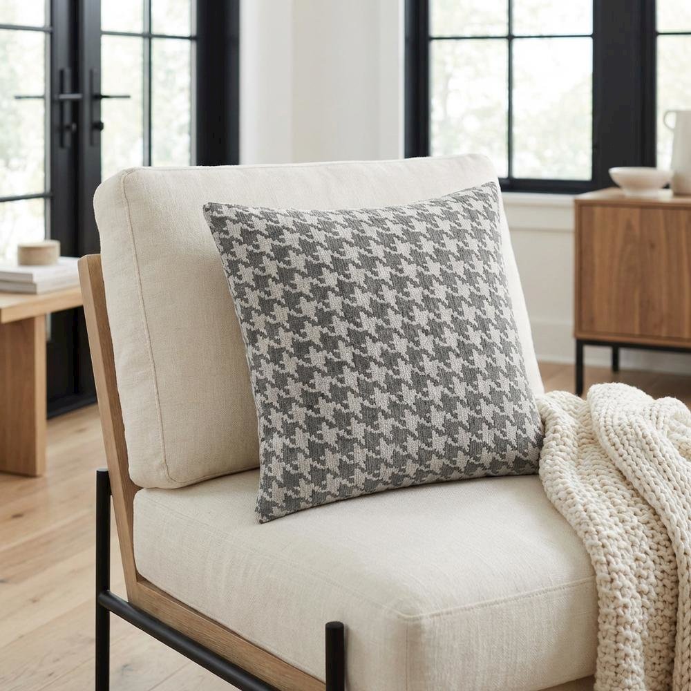 Moonbeam Georgia 21" Chenille Throw Pillow, Set of 2 - Dove Gray