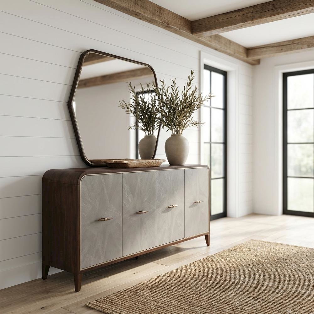 Houston Sideboard with Mirror - Walnut