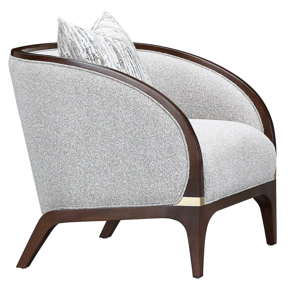 Houston Matching Chair - Pebble/Walnut