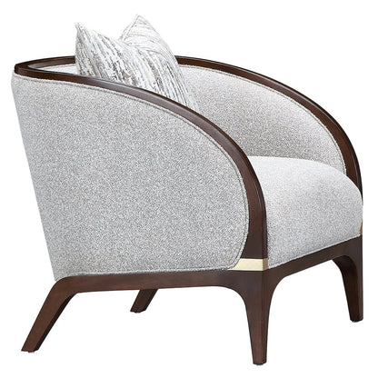 Houston Matching Chair - Pebble/Walnut