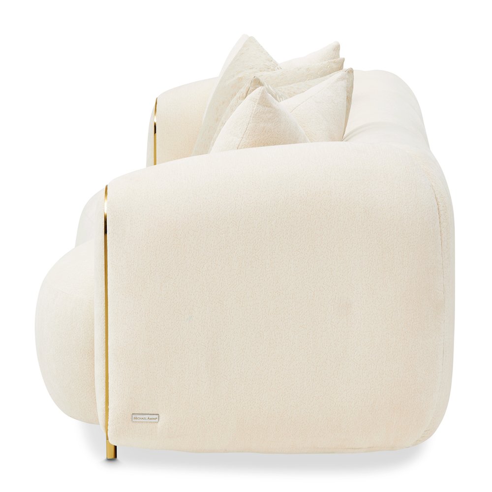 Sassani Loveseat - Crepe/Gold