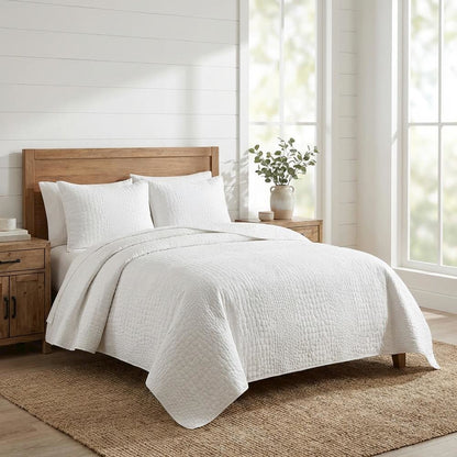 Ashworth 3-Piece Queen Coverlet/Duvet - White