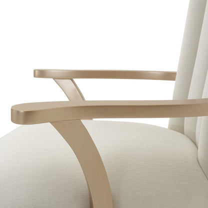 La Rachelle Dining Arm Chair - Icicle/Champagne Set of 2