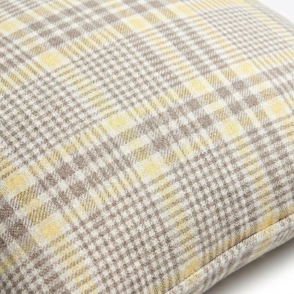 Newport Ardmore 22" Plaid Throw Pillow, Set of 2 - Pewter
