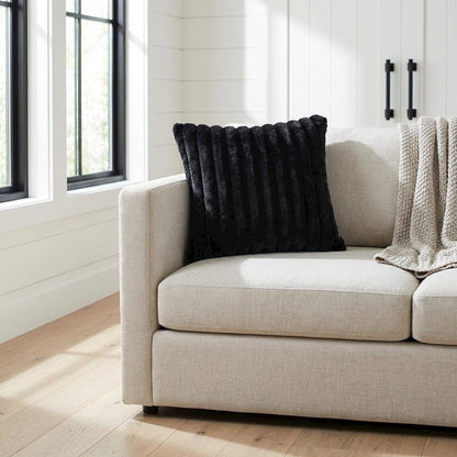 Parker 20" Square Throw Pillow - Onyx
