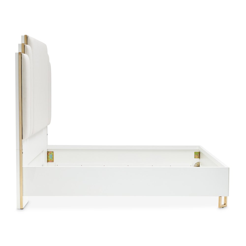 Palm Gate Queen Upholstered Bed - Cloud White